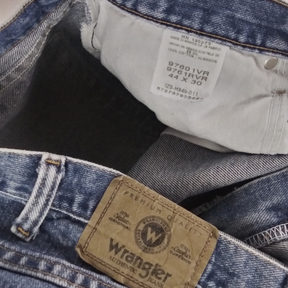 Wrangler relaxed fit blue jeans men size 44 - Picture 4 of 4